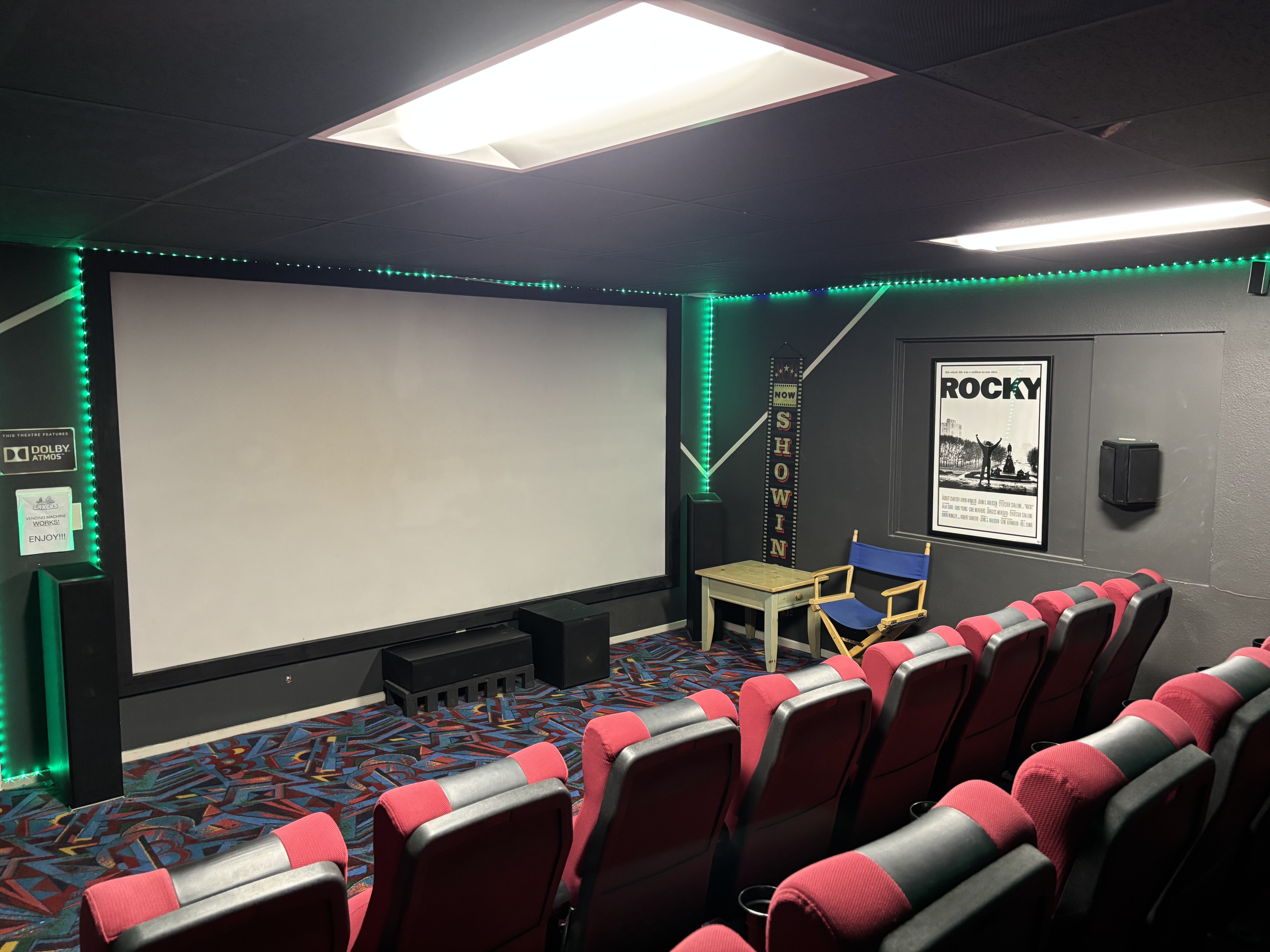 4K projection screen 12ft wide — The Rehearsal Room LA Theatre